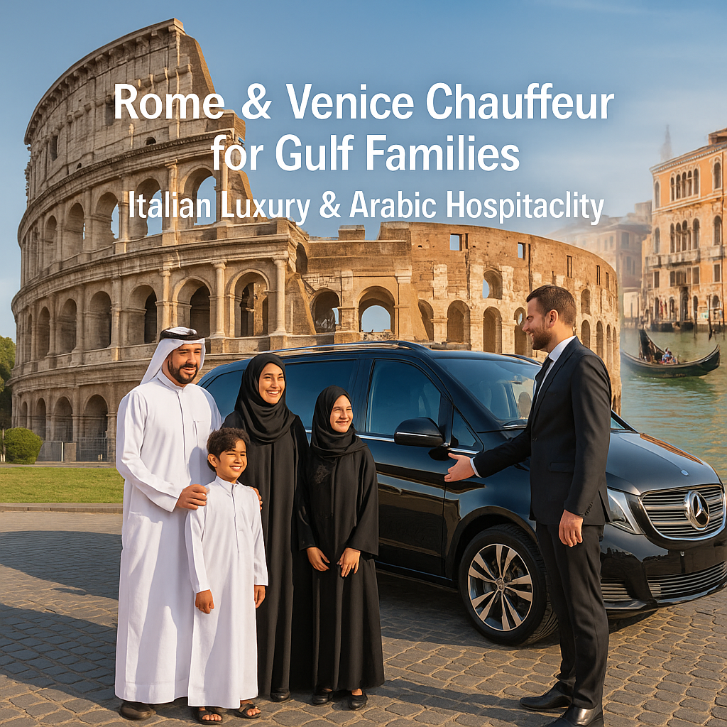 Chauffeur Service for Gulf Families in Rome & Venice – Italian Luxury & Arabic Hospitality