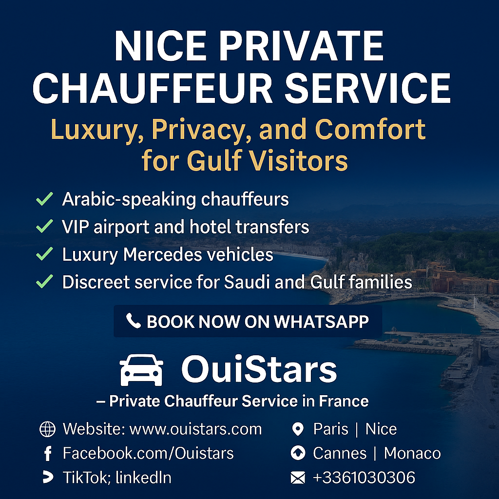 Nice Private Chauffeur Service – VIP Transfers for Gulf Visitors | OuiStars