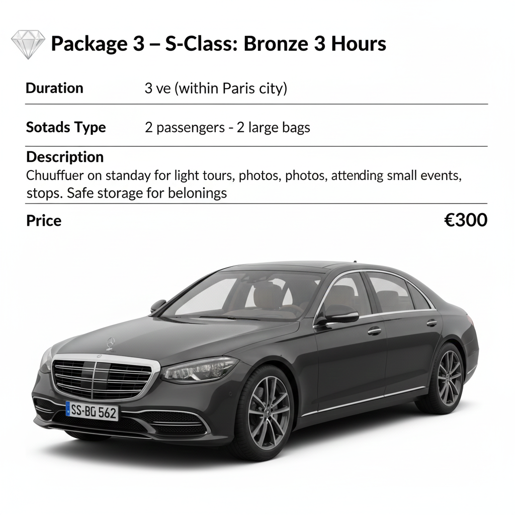 3 hours - (within Paris city)