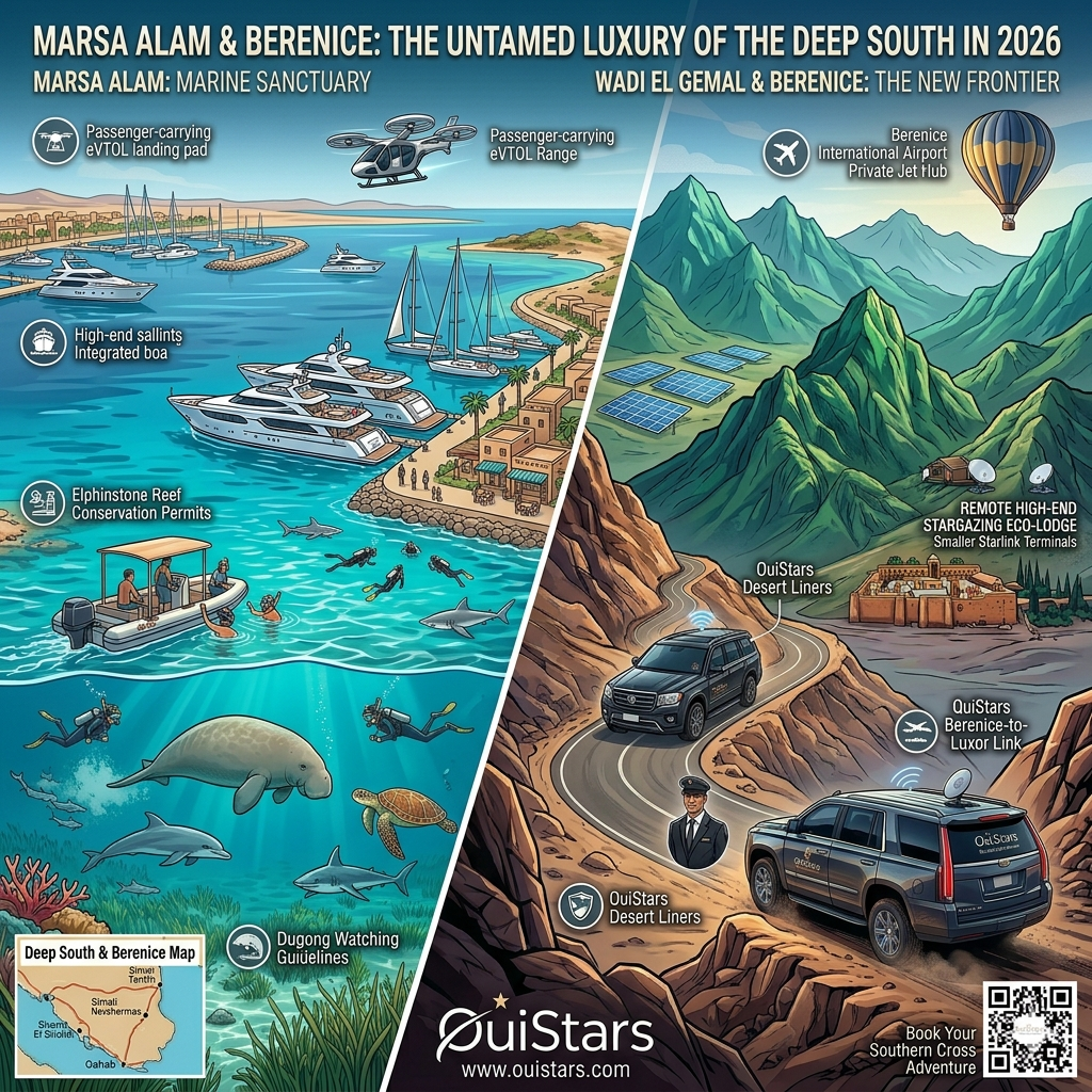 Marsa Alam et Bérénice : Le luxe sauvage du Grand Sud en 2026